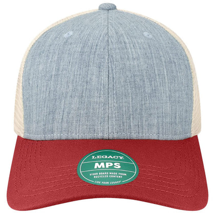 Melange Light Blue/ Cardinal/