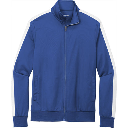Sport-Tek Tricot Sleeve Stripe Track Jacket