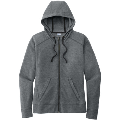 Sport-Tek Women's PosiCharge Tri-Blend Wicking Fleece Full-Zip Hooded Jacket