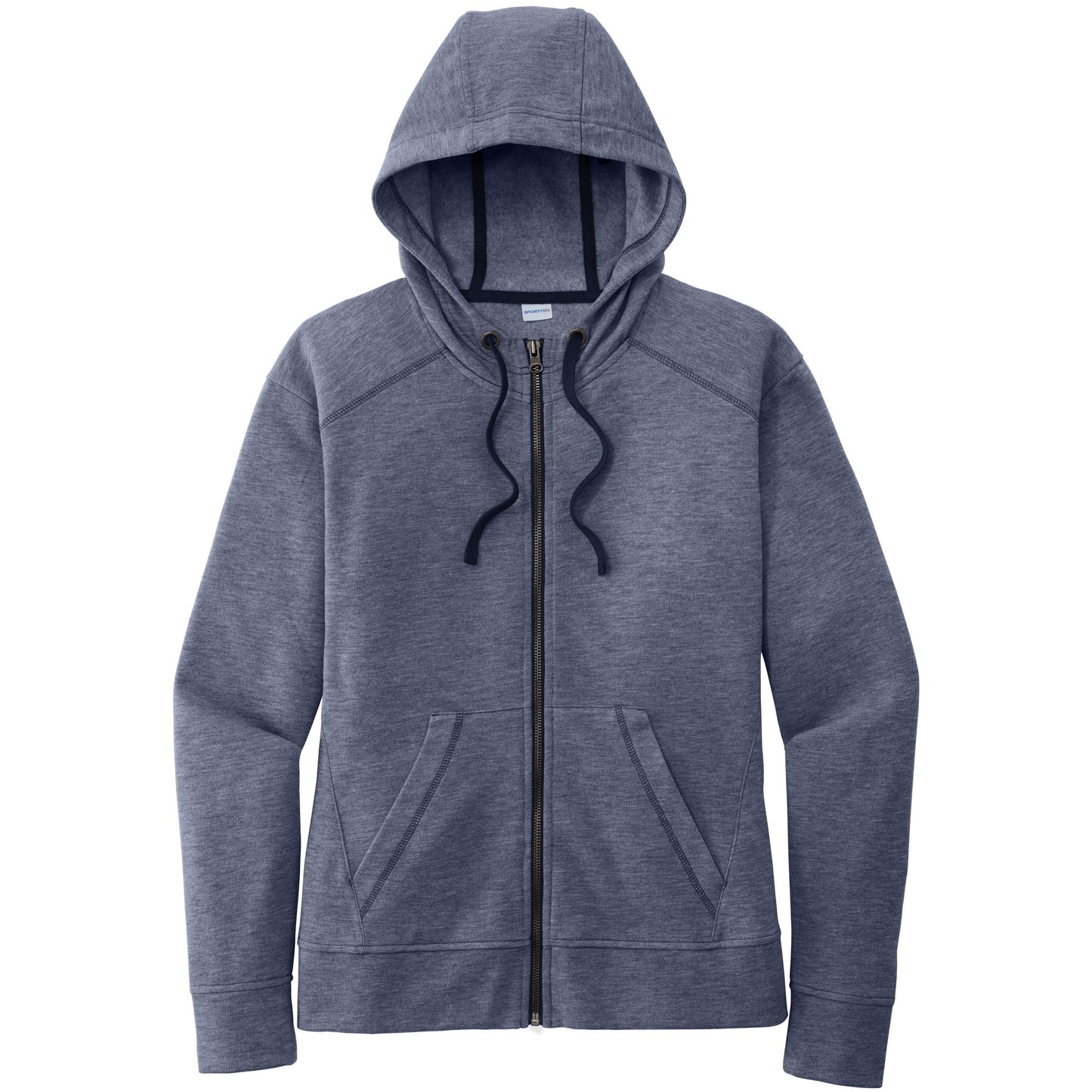 Sport-Tek Women's PosiCharge Tri-Blend Wicking Fleece Full-Zip Hooded Jacket