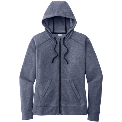 Sport-Tek Women's PosiCharge Tri-Blend Wicking Fleece Full-Zip Hooded Jacket