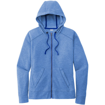 Sport-Tek Women's PosiCharge Tri-Blend Wicking Fleece Full-Zip Hooded Jacket