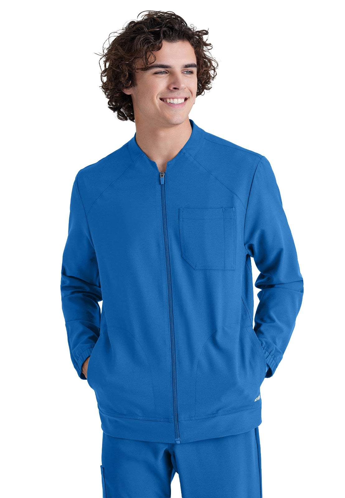 Barco Men's Three-Pocket Banded Collar Cycle Scrub Jacket