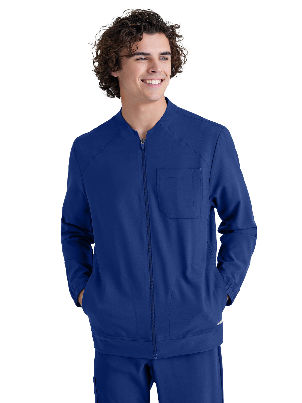 Barco Men's Three-Pocket Banded Collar Cycle Scrub Jacket