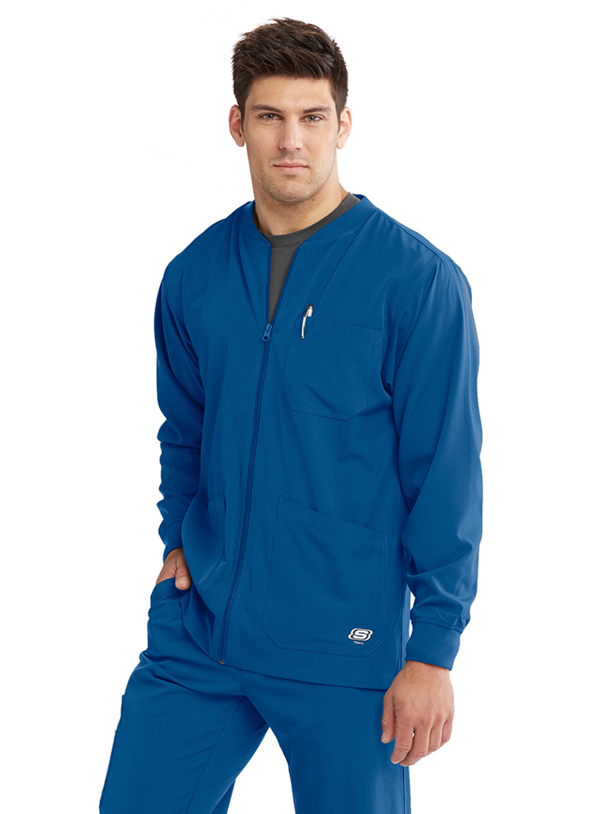 Barco Men's Warm-Up Scrub Jacket